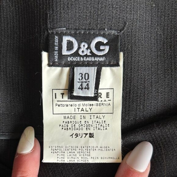 D&G black wide leg pants size 10 - Picture 6 of 12